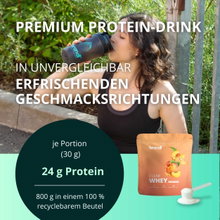 Brandl Protein Pulver Clear Whey Isolate (erfrischender Protein-Drink) Pfirsisch 800g Beutel