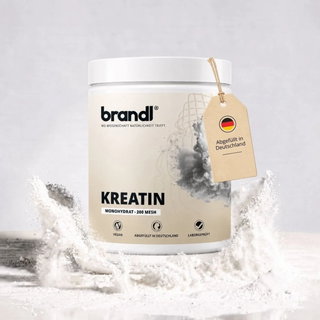 Brandl Kreatin Monohydrat Pulver - 100% Kreatin Monohydrat ohne Zusatzstoffe - 500g Dose