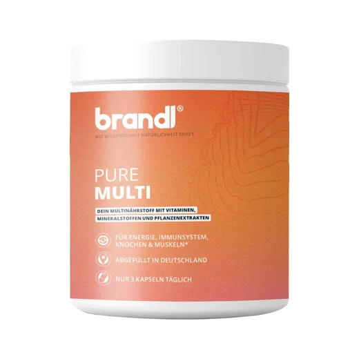 Brandl Pure Multi Kapseln (22 essenzielle Nährstoffe - für Energie, Immunsystem, Muskeln & Knochen) 135 Kapseln