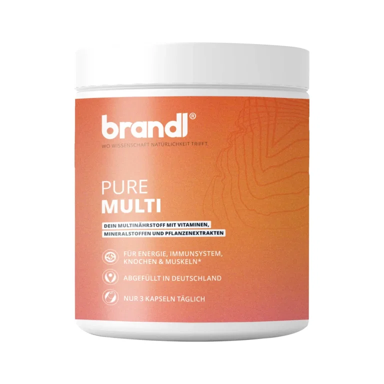 Brandl Pure Multi Kapseln (22 essenzielle Nährstoffe - für Energie, Immunsystem, Muskeln & Knochen) 135 Kapseln