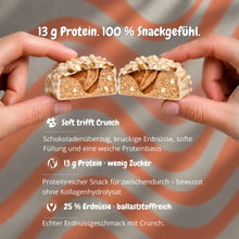 Brandl Proteinriegel Wave Bar Peanut White Choc - Proteinreich mit 13 g Protein pro Riegel - 12x45g Box