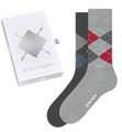 Burlington Tagessocke Crew Basic 2-Pack Geschenkbox hellgrau/dunkelgrau Herren - 2 Paar