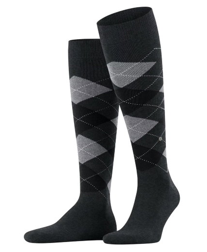Burlington Knee Socks King (Argyle Pattern) dark grey/light grey Men - 1 Pair