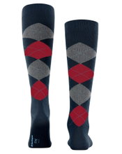 Burlington Knee Socks King (Argyle Pattern) navy blue/red Men - 1 Pair