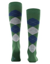Burlington Kniestrümpfe King (Argyle-Muster) dunkelgrün Herren - 1 Paar