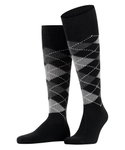 Burlington Knee Socks Preston (Argyle Pattern) black/gray Men - 1 Pair