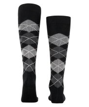 Burlington Kniestrümpfe Preston (Argyle-Muster) schwarz/grau Herren - 1 Paar