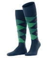 Burlington Knee Socks Preston (Argyle Pattern) navy blue Men - 1 Pair