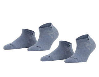 Burlington Daily Sock Sneaker Everyday Jeans Blue Women - 2 Pairs
