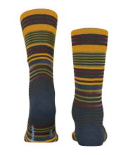 Burlington Tagessocke Stripe braun/gelb Herren - 1 Paar