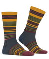 Burlington Tagessocke Stripe braun/gelb Herren - 1 Paar