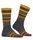 Burlington Tagessocke Stripe braun/gelb Herren - 1 Paar