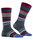 Burlington Tagessocke Stripe marineblau/grau Herren - 1 Paar