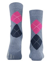 Burlington Daily Sock Queen (Argyle Pattern) cobalt blue Women - 1 Pair