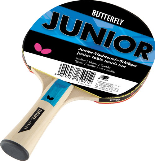Butterfly Kinder-Tischtennisschläger Junior (Addoy Belag 1,5mm) - 1 Schläger