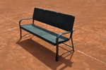 Carrington Tennisbank (wetterfest) schwarz 1,60 x 0,73 x 0,77 m