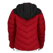 Champion Steppjacke - leichte wattierte Kapuzenjacke in Kontrastoptik - dunkelrot Damen