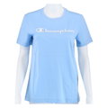 Champion Shirt (Baumwolle) Big Logo-Print hellblau Damen