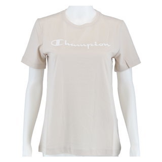 Champion Shirt (Baumwolle) Big Logo-Print beige Damen