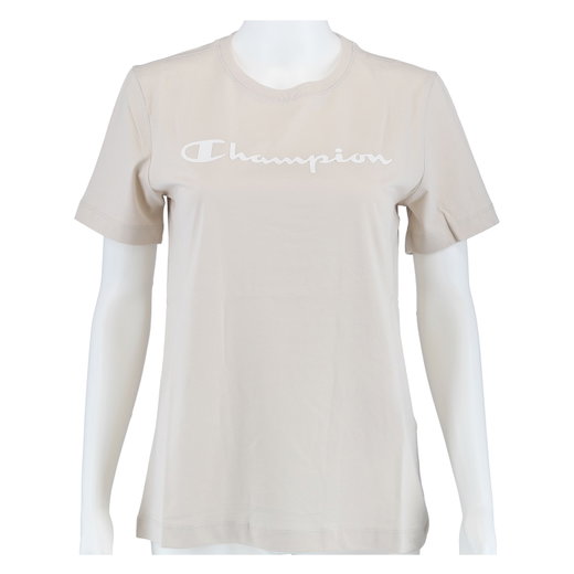 Champion Shirt (Baumwolle) Big Logo-Print beige Damen