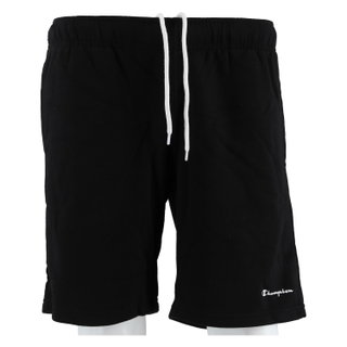 Champion Freizeithose Bermuda(Baumwolle) kurz Logo Schriftzug klein schwarz Herren