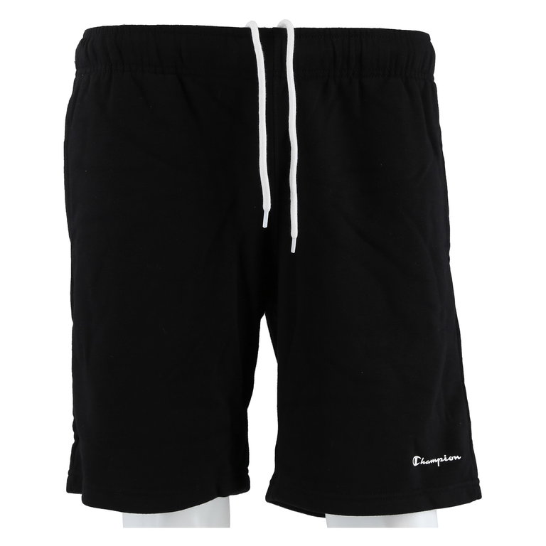 Champion Freizeithose Bermuda(Baumwolle) kurz Logo Schriftzug klein schwarz Herren