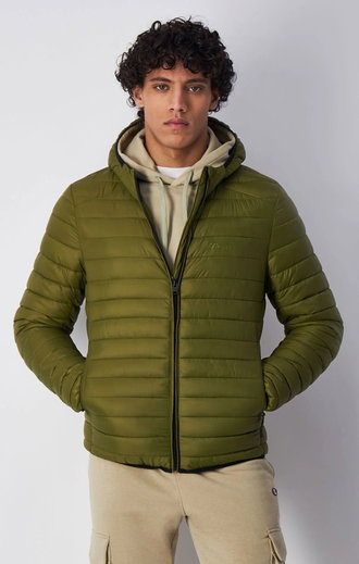 Champion Steppjacke mit Kapuze (leichte wattierung, warm) olivgrün Herren