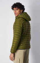 Champion quilted jacket with hood (light padding, warm) 2024 olive green Men