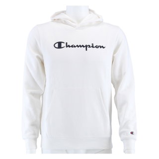 Champion Kapuzenpullover Hoodie Big Logo Print (gefüttert) weiss Kinder