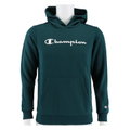 Champion Kapuzenpullover Hoodie Big Logo Print (gefüttert) petrolblau Kinder