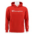 Champion Kapuzenpullover Hoodie Big Logo Print (gefüttert) rot/weiss Kinder