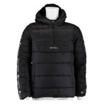 Champion Quilted Jacket Halfzip with Hood (warm, lined, windproof) black Kids