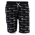 Champion Freizeithose Bermuda (Baumwolle) Allover Script-Print kurz schwarz Jungen