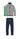 Champion Trainingsanzug Logo (Jacke&Hose aus Baumwolle) hellgrau/navy Kinder