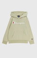 Champion Kapuzenpullover (Baumwoll-Hoodie) Big Logo beige Kinder