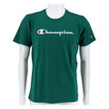 Champion Freizeit-Tshirt (Baumwolle) Crew mit Logo-Schriftzug grün Kinder