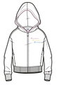 Champion Kapuzenpullover Hoodie Fullzip (Baumwolle) weiss Mädchen
