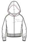 Champion Kapuzenpullover Hoodie Fullzip (Baumwolle) weiss Mädchen