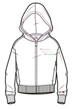 Champion Kapuzenpullover Hoodie Fullzip (Baumwolle) weiss Mädchen