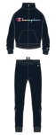 Champion Trainingsanzug (Jacke&Hose aus Baumwolle) Big Logo-Print schwarz Mädchen