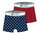 Champion Boxershort (Baumwolle) Unterwäsche Allover Logo-Print navyblau/rot Herren - 2er Pack