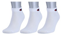 Champion Tennis Socks (Cotton) Quarter C Logo-Print 2024 white Men - 3 Pairs