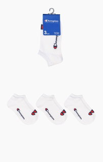 Champion Tennis Socks (Cotton) Sneaker Logo Print 2022 White Men - 3 Pairs