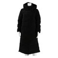 CMP Wintermantel Coat Fix Hood (Glanzeffekt, wattiert, warm) schwarz Damen