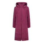 CMP Wintermantel Coat Fix Hood (Glanzeffekt, wattiert, warm) rubinrot Damen
