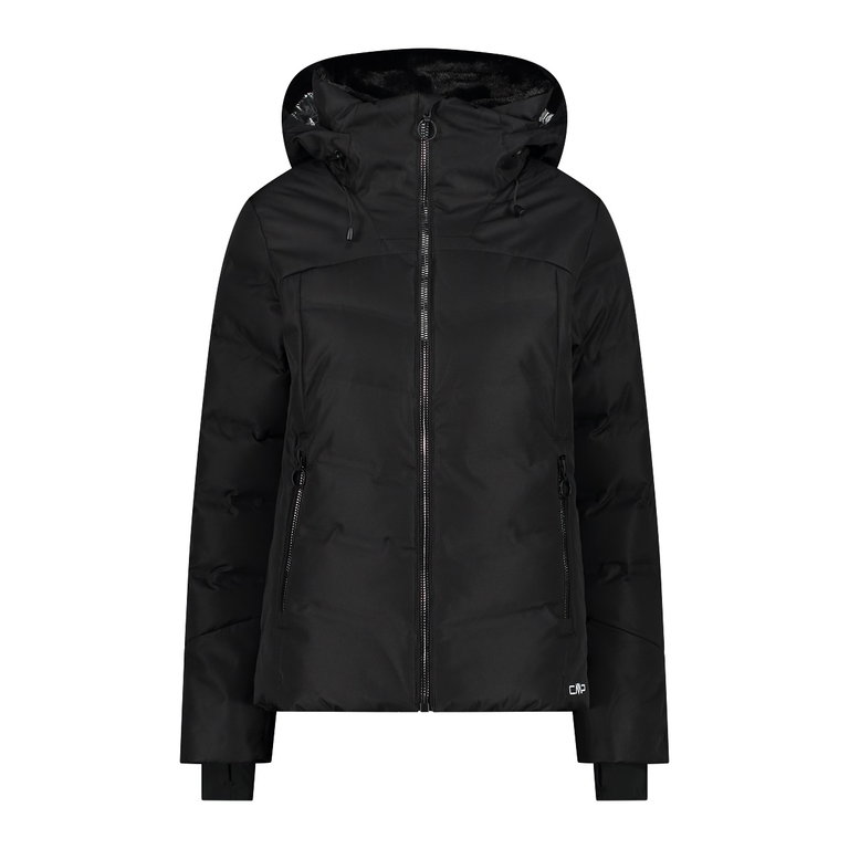 CMP Multifunktions-Winterjacke Fix Hood (wattiert) mit Schneegamasche schwarz Damen