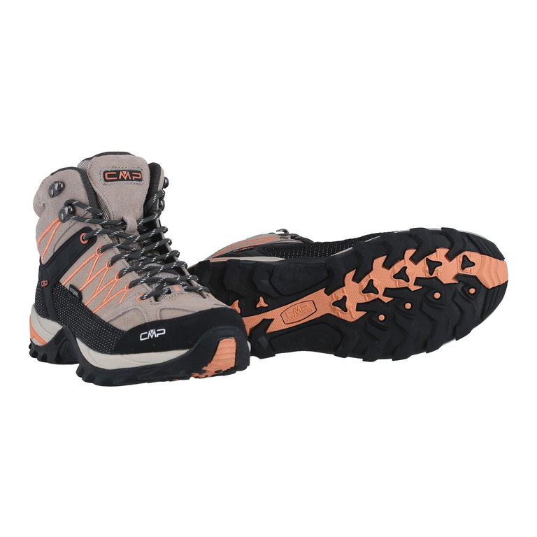 CMP Wanderschuhe Rigel Mid WP (Trekking, wasserdicht) beige/melone Damen