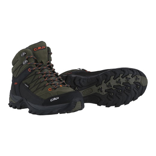 CMP Wanderschuhe Rigel Mid Trekking WP (wasserdicht) olivegrün/orange Herren