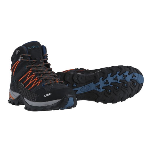CMP Wanderschuhe Rigel Mid Trekking WP (wasserdicht) dunkelgrau/orange Herren