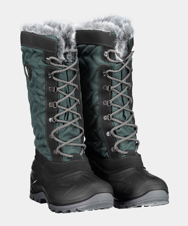 CMP Winterstiefel Nietos Urban Style (Kunstpelzfutter, wasserdichter Überschuh) grün Damen